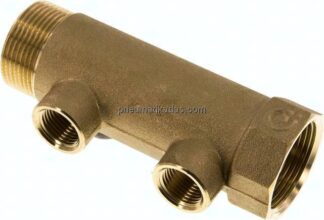 Verteilerrohr G 1-1/4"(IG/AG), Abgang 2x G 1/2" (IG)