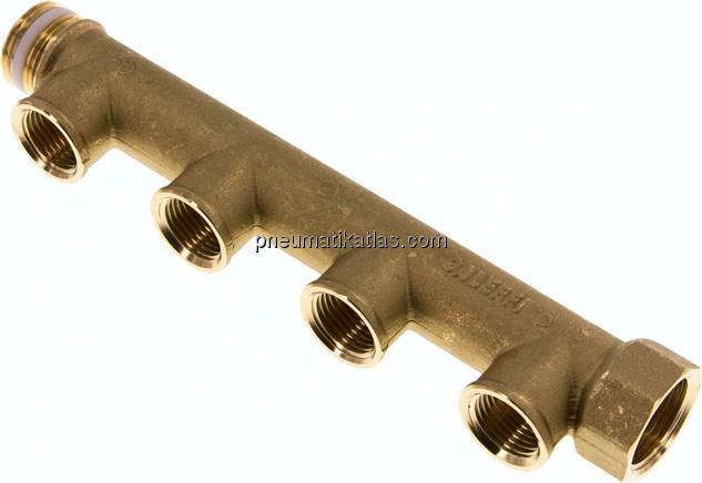 Verteilerrohr G 3/4"(IG/AG), Abgang 4x G 1/2" (IG)