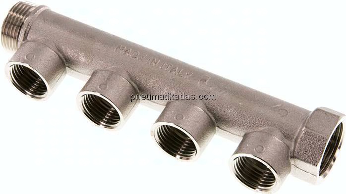 Verteilerrohr G 3/4"(IG/AG), Abgang 4x G 1/2" (IG)