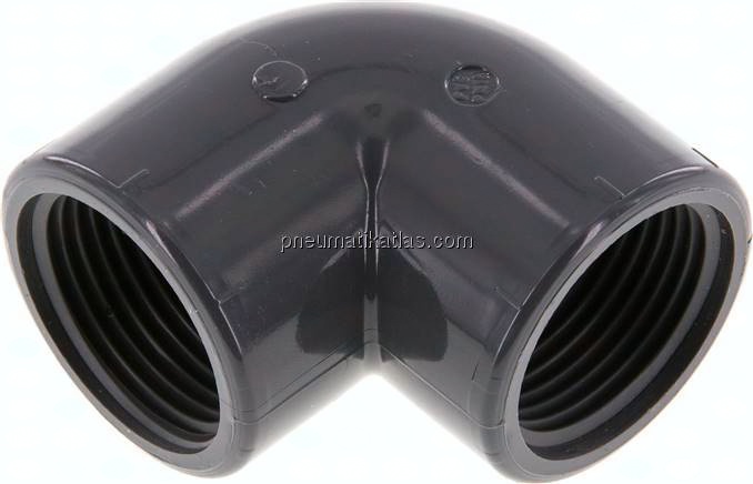 90°-Winkel Rp 1" (IG), PVC-U