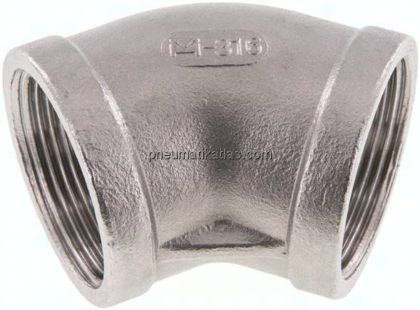 45°-Winkel Rp 1-1/2" (IG), 1.4408