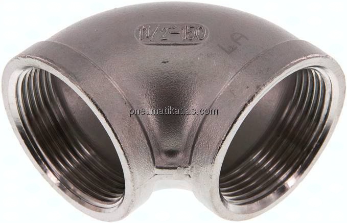 90°-Winkel Rp 1-1/2"-Rp 1-1/2", 1.4408