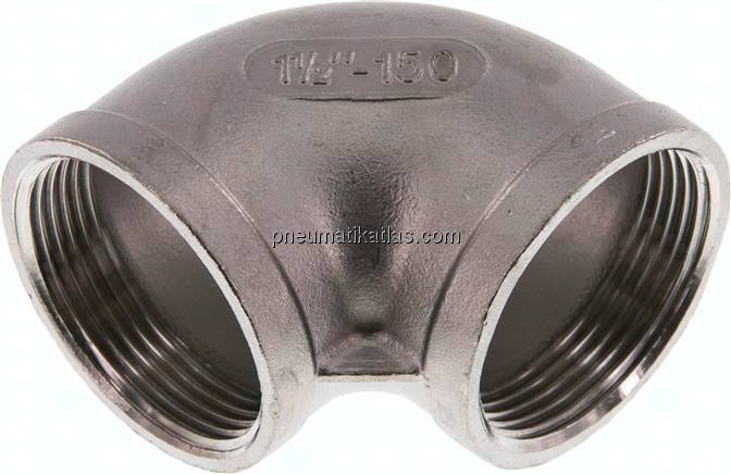 90°-Winkel Rp 1-1/2"-Rp 1-1/2", 1.4408