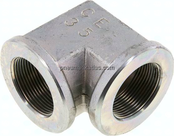 Hochdruck-90°-Winkel G 1-1/2" (IG), Stahl verzinkt