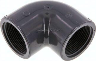 90°-Winkel Rp 1-1/2" (IG), PVC-U