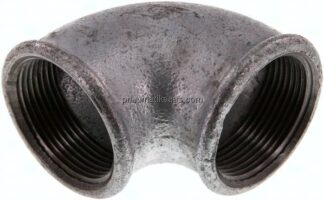 90°-Winkel Rp 1-1/2"-Rp 1-1/2", Temperguss verzinkt