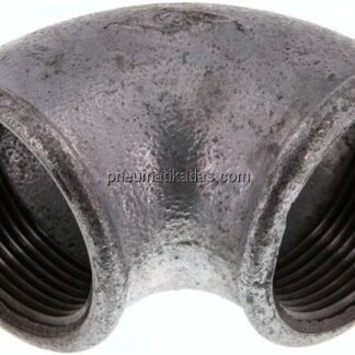 90°-Winkel Rp 1-1/2"-Rp 1-1/2", Temperguss verzinkt