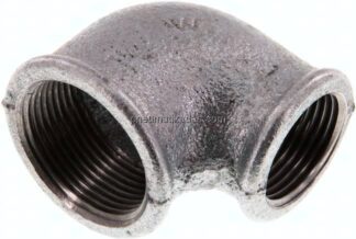 90°-Winkel Rp 1-1/4"-Rp 1", Temperguss verzinkt