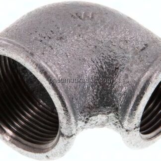 90°-Winkel Rp 1-1/4"-Rp 1", Temperguss verzinkt