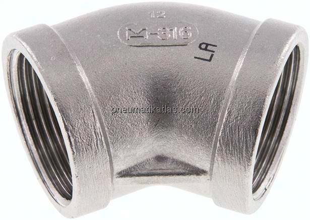 45°-Winkel Rp 1-1/4" (IG), 1.4408