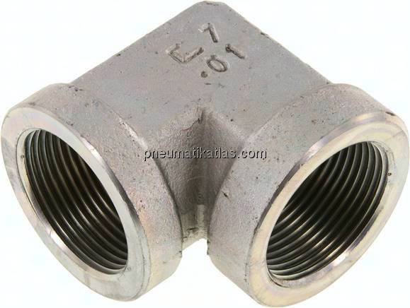 Hochdruck-90°-Winkel G 1-1/4" (IG), Stahl verzinkt