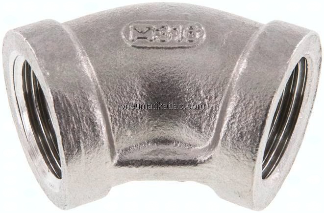 45°-Winkel Rp 1/2" (IG), 1.4408