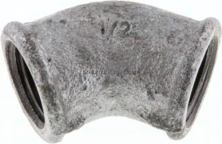 45°-Winkel Rp 1/2" (IG), Temperguss verzinkt