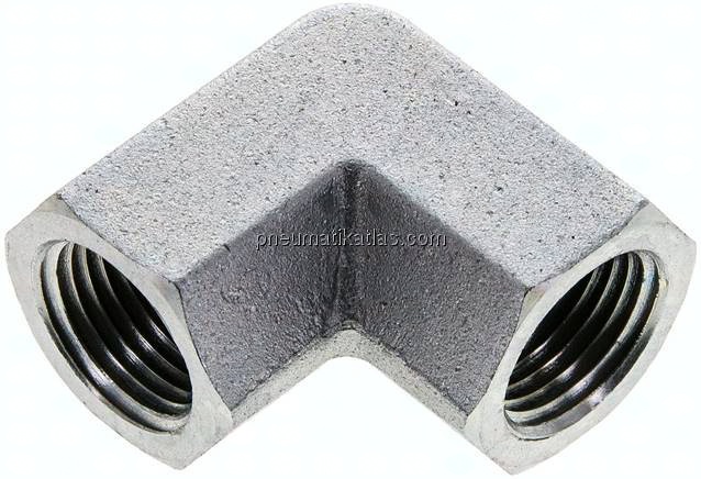 Hochdruck-90°-Winkel NPT 1/2" (IG), Stahl verzinkt