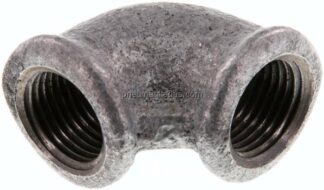 90°-Winkel Rp 1/2"-Rp 1/2", Temperguss verzinkt