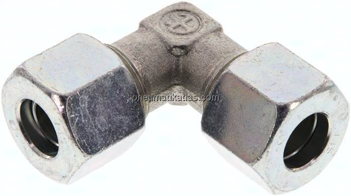 Winkel-Schneidringverschraubung 14 S (M22x1,5), Stahl verzinkt