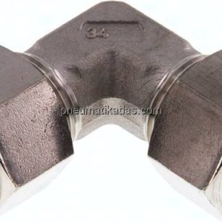 Winkel-Schneidringverschraubung 15 L (M22x1,5), Klemmring 1.4571 (NC)