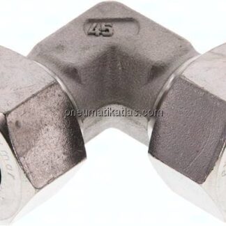 Winkel-Schneidringverschraubung 18 L (M26x1,5), Klemmring 1.4571 (NC)