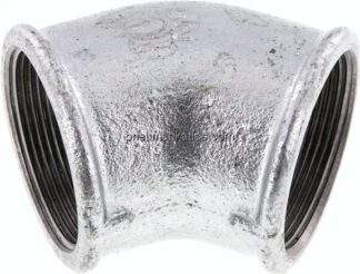45°-Winkel Rp 2" (IG), Temperguss verzinkt