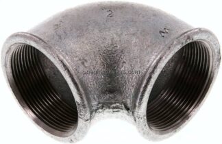 90°-Winkel Rp 2"-Rp 2", Temperguss verzinkt