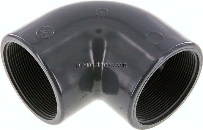 90°-Winkel Rp 2-1/2" (IG), PVC-U