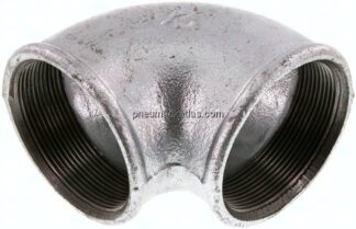 90°-Winkel Rp 2-1/2"-Rp 2-1/2", Temperguss verzinkt