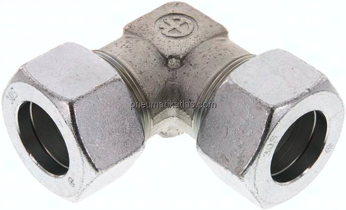 Winkel-Schneidringverschraubung 30 S (M42x2), Stahl verzinkt