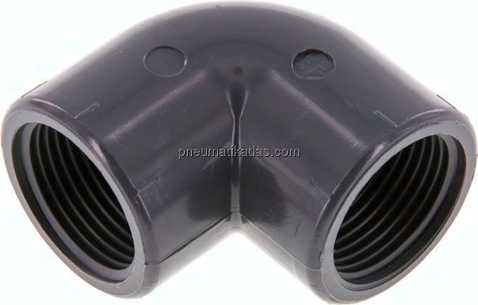 90°-Winkel Rp 3/4" (IG), PVC-U