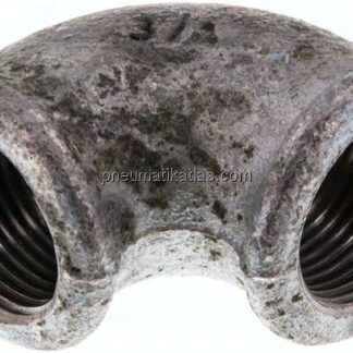 90°-Winkel Rp 3/4"-Rp 3/4", Temperguss verzinkt