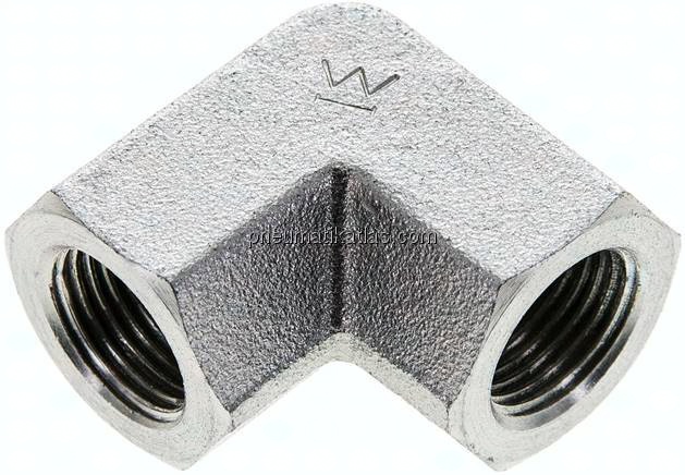 Hochdruck-90°-Winkel NPT 3/8" (IG), Stahl verzinkt