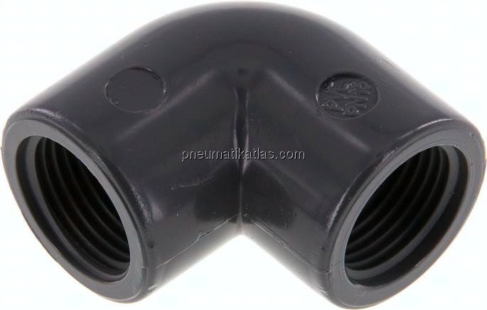 90°-Winkel Rp 3/8" (IG), PVC-U