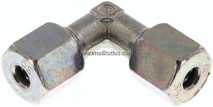 Winkel-Schneidringverschraubung 6 S (M14x1,5), Stahl verzinkt