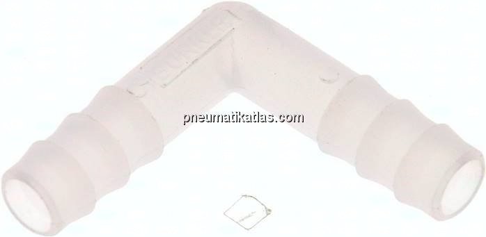 Winkel-Schlauchverbinder 9 (3/8")mm, PVDF