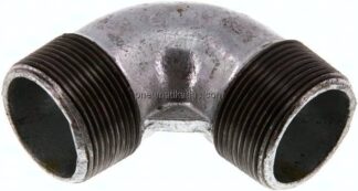 90°-Winkel R 1-1/2" (AG), Temperguss verzinkt