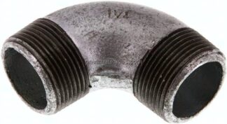 90°-Winkel R 1-1/4" (AG), Temperguss verzinkt