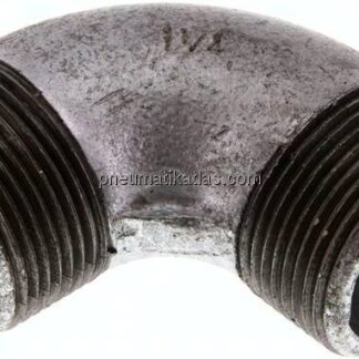 90°-Winkel R 1-1/4" (AG), Temperguss verzinkt