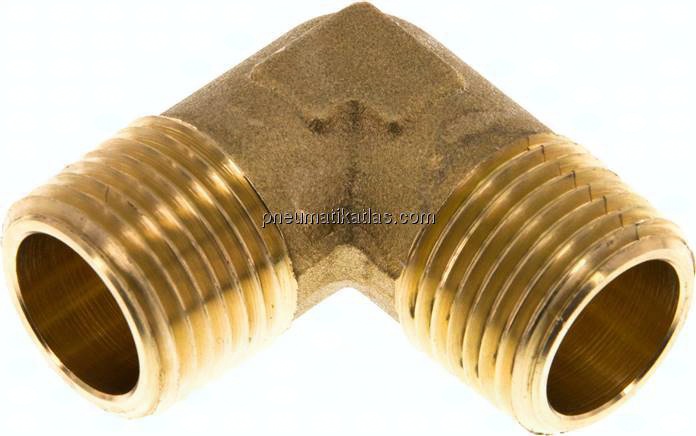 90°-Winkel R 1/2" (AG), Messing