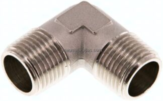 90°-Winkel R 1/2" (AG), Messing vernickelt