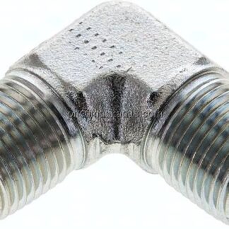 Hochdruck-90°-Winkel NPT 1/2" (AG), Stahl verzinkt