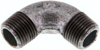 90°-Winkel R 1/2" (AG), Temperguss verzinkt