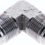 90°-Winkel,UN 1-3/16"-12 AG (JIC), Stahl verzinkt