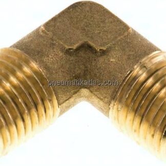 90°-Winkel R 1/4" (AG), Messing