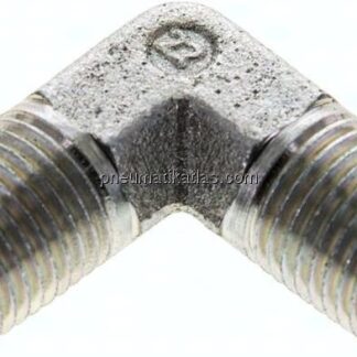 Hochdruck-90°-Winkel NPT 1/4" (AG), Stahl verzinkt
