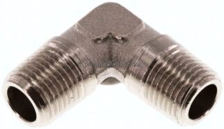 90°-Winkel R 1/8" (AG), Messing vernickelt