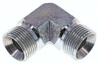 90°-Winkel, 60°Konus G 3/4"-G 3/4" (AG), Stahl verzinkt