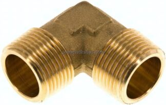 90°-Winkel R 3/4" (AG), Messing