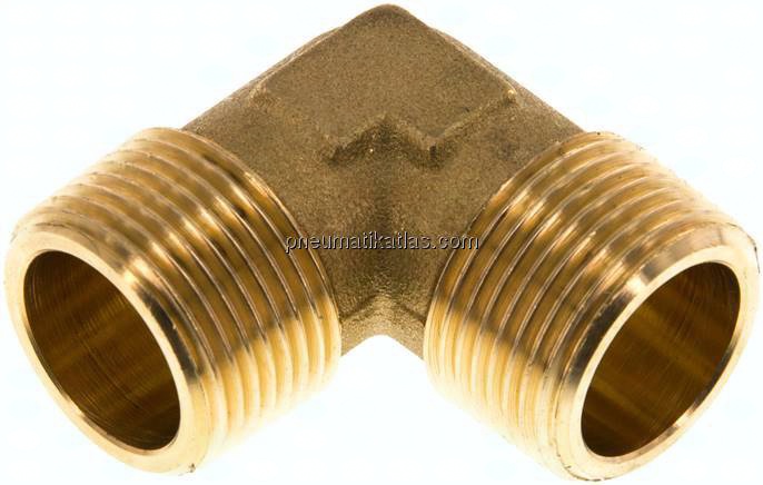 90°-Winkel R 3/4" (AG), Messing