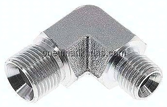 90°-Winkel, 60°Konus G 3/8"-G 1/4" (AG), Stahl verzinkt