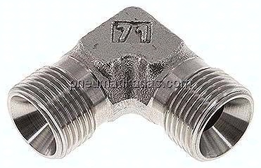 90°-Winkel, 60°Konus G 3/8"-G 3/8" (AG), V4A