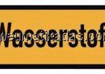 Rohrleitungskennzeichnung, 5er, 15 x 100, Wasserstoff (GHS 02)